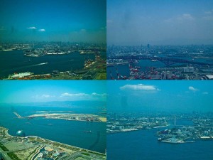 Las vistas desde el mirador del edificio WTC de Osaka